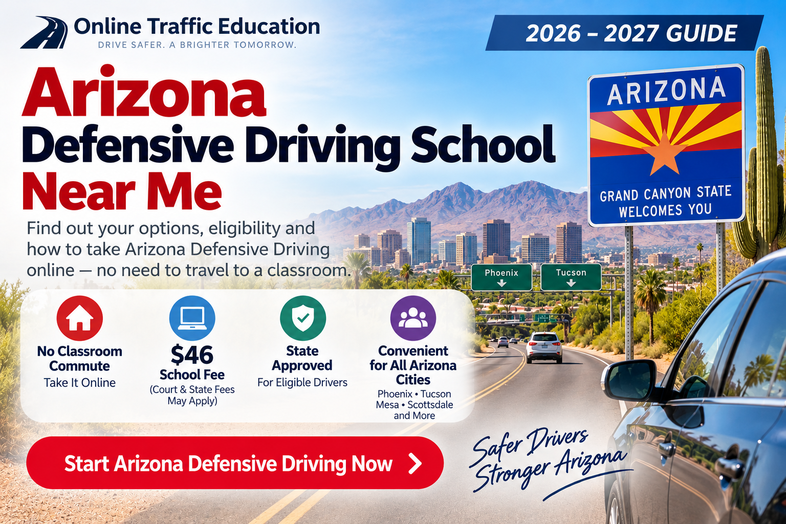 Arizona Defensive Driving School Near Me 2026 and 2027 Guide